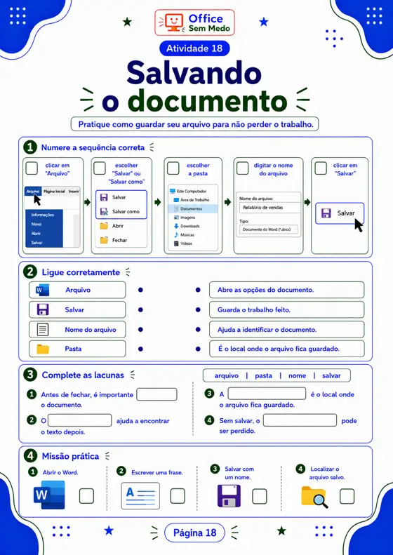 Atividade 18 — Salvando o documento