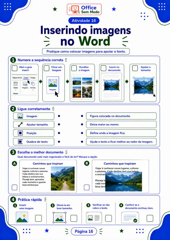 Atividade 16 — Inserindo imagens no Word