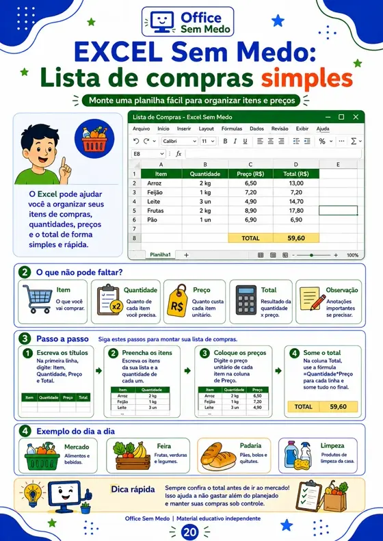 Excel — Lista de compras simples