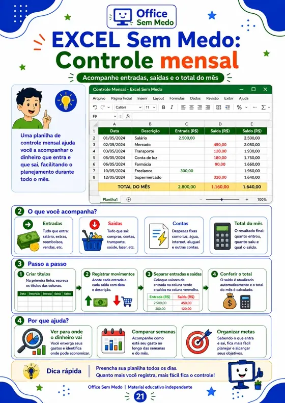 Excel — Controle mensal